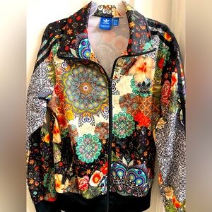 Adidas Originals Women's Track Jacket Jardim Agharta Floral Long Sleeve